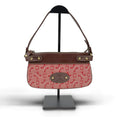 CELINE C Macadam Canvas Shoulder Bag Pink