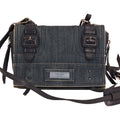 PRADA denim shoulder bag with double straps