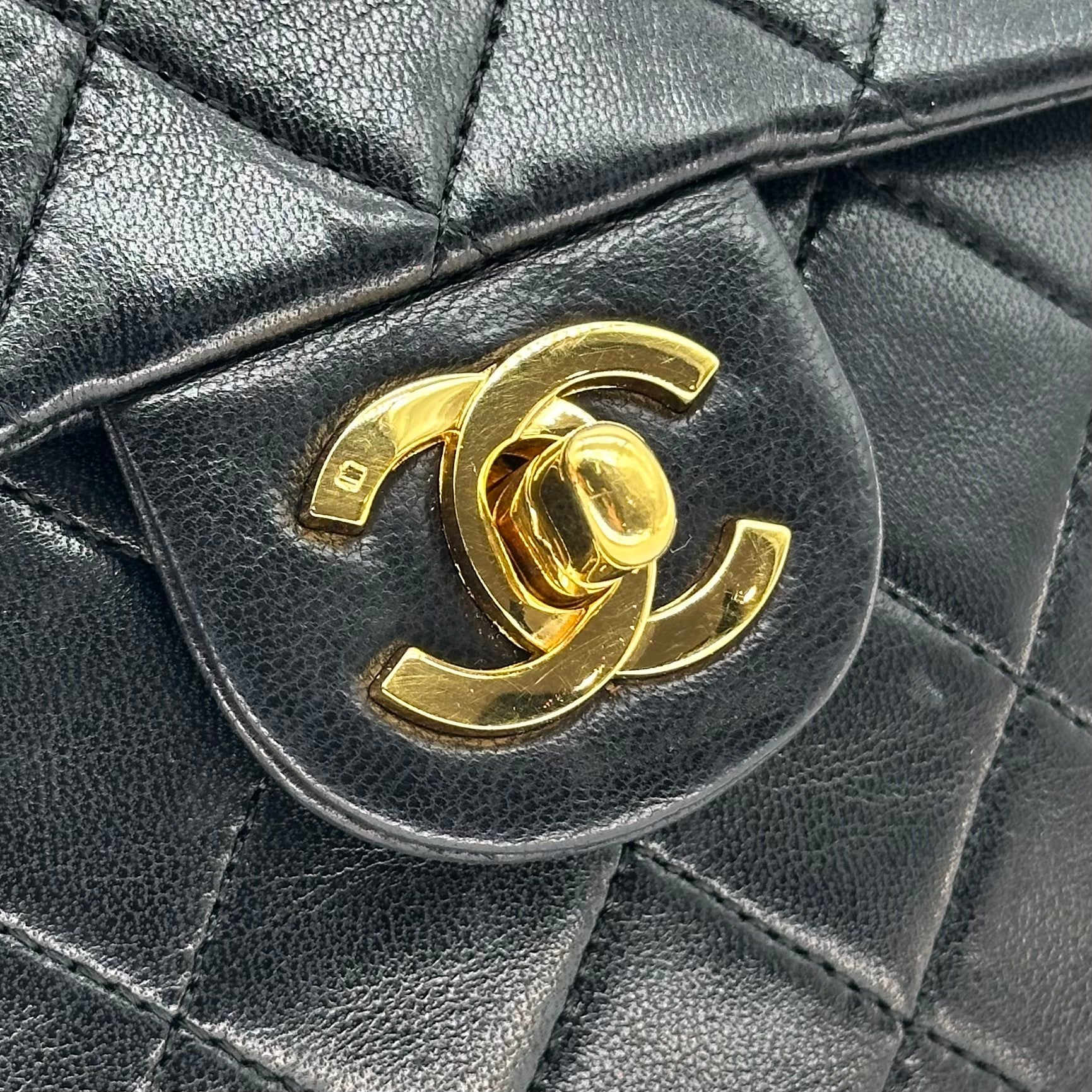 Chanel Matelasse Mini Chain Shoulder Bag Coco Mark Gold Hardware Black 0 Series