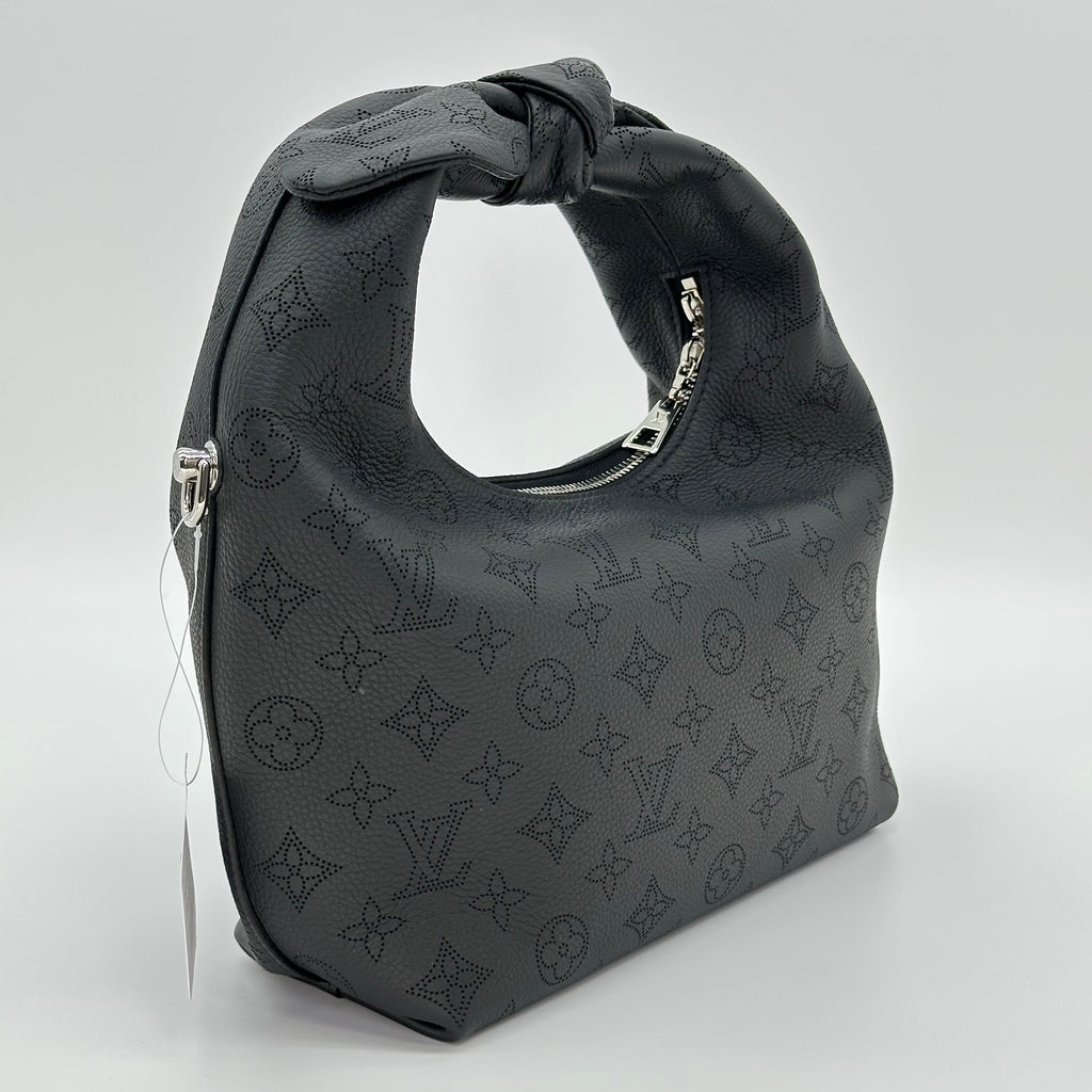 Louis Vuitton Why Knot PM Monogram Mahina Leather Shoulder Bag Black M20703 RFID