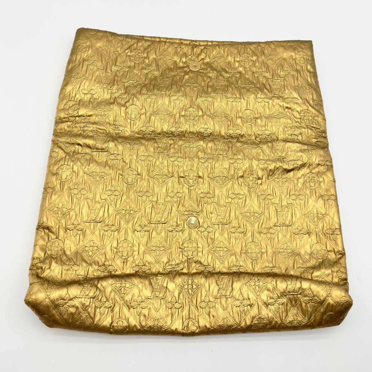 Louis Vuitton Quilted Monogram Coated Fabric Limelight Gold Clutch Bag