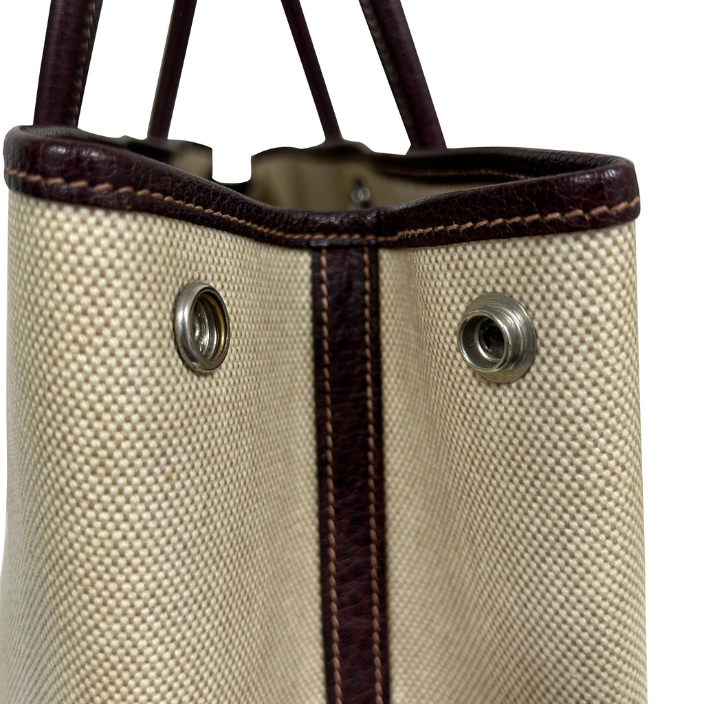 Hermes Garden Party 36 PM Canvas Tote Bag Kapazität Schultertasche