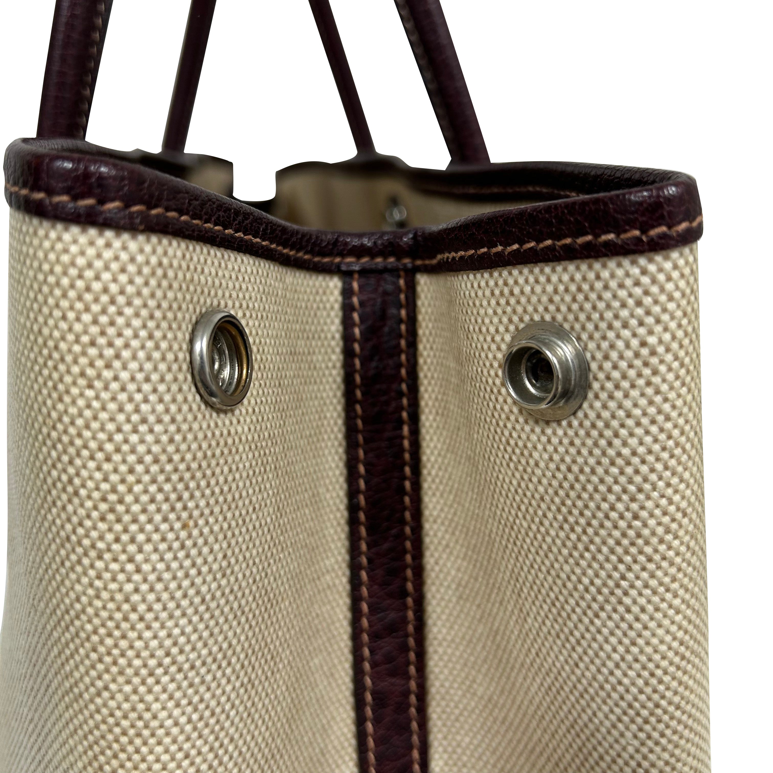 Hermes Garden Party 36 PM Canvas Tote Bag Kapazität Schultertasche