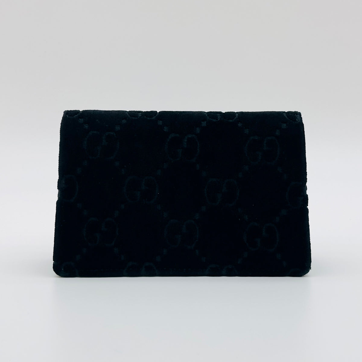 Gucci GG Velvet Dionysus Super Mini Black Chain Shoulder Bag