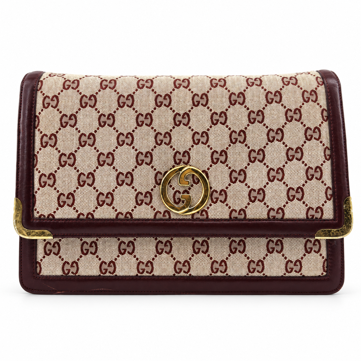 GUCCI Vintage GG Canvas Shoulder Bag