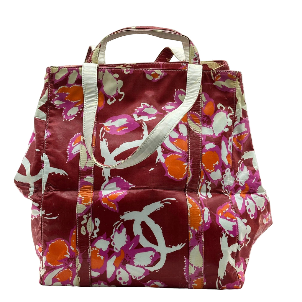 Chanel High Summer CC Print Patent Leather Multicolor Tote Bag
