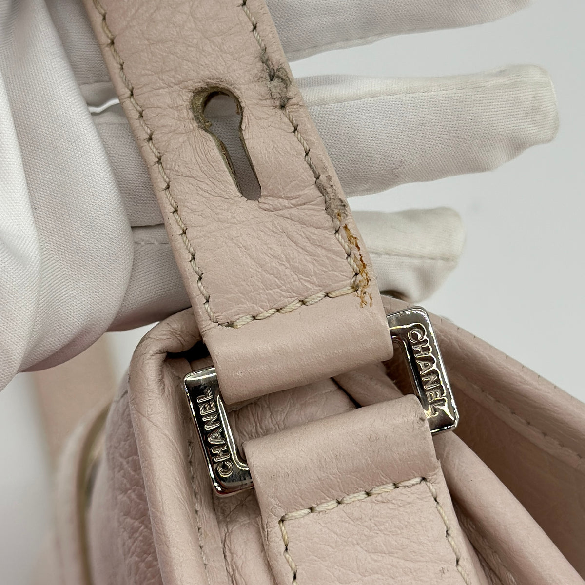 Chanel Vintage Mademoiselle Lock Flap Bag 2.55 Leather Shoulder Bag Pink Silver Metal Fittings 8XXXXXX