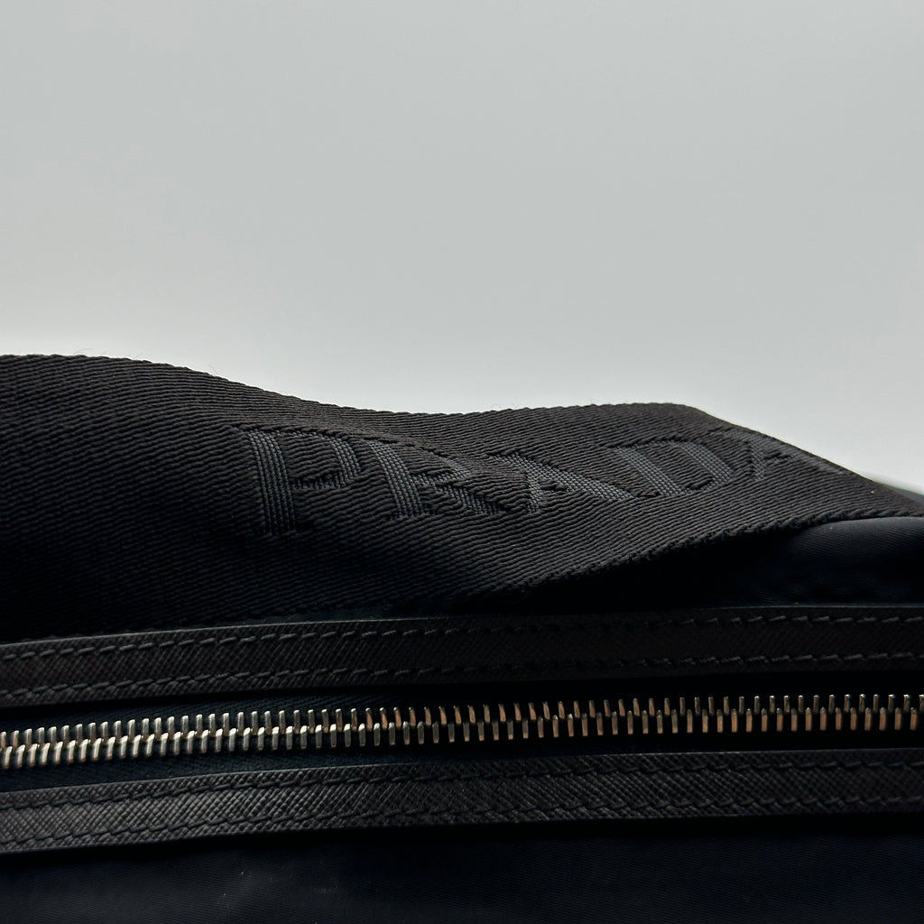 Prada Nylon Boston Black Travel Bag