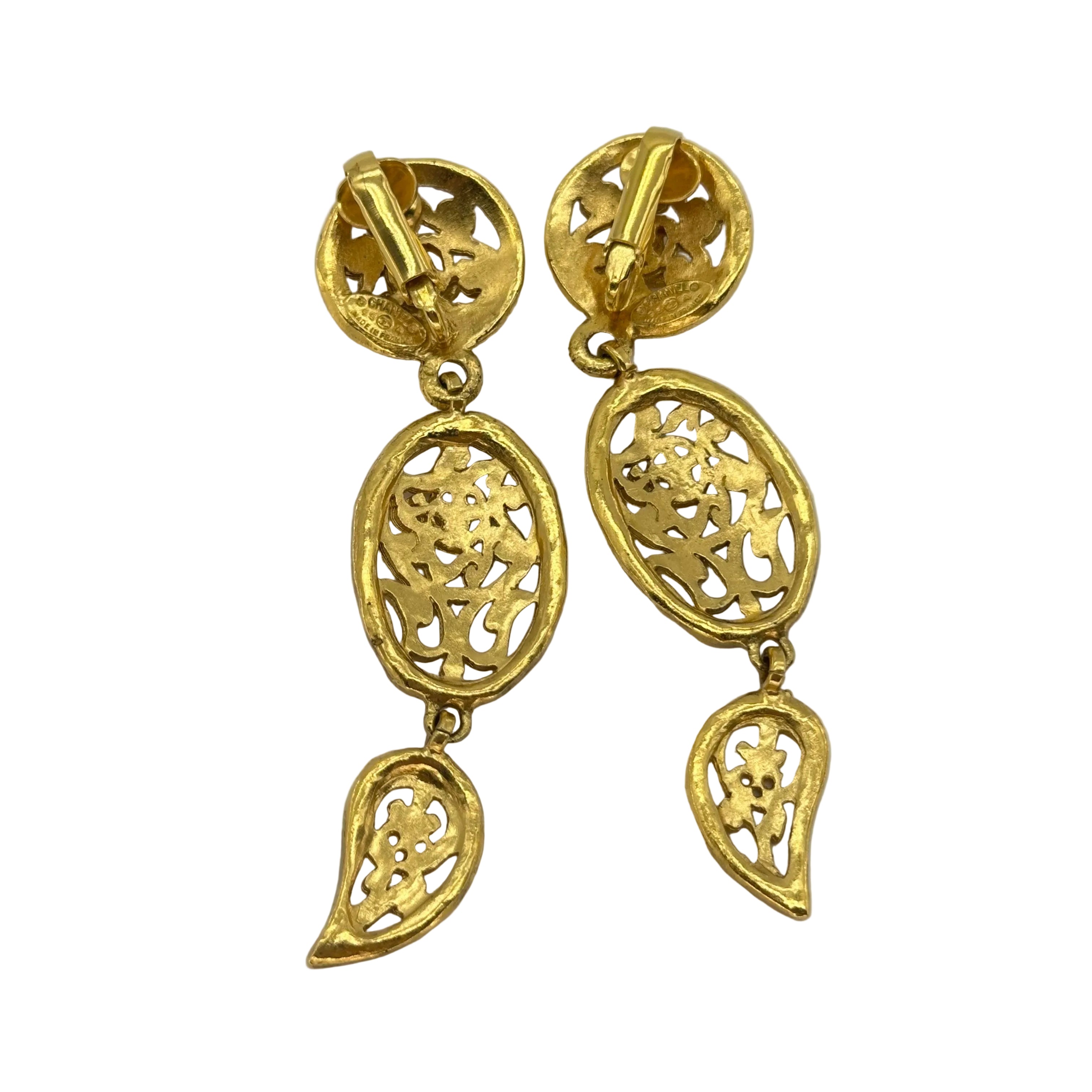 Chanel Dreamcatcher Pendant Ear Clips