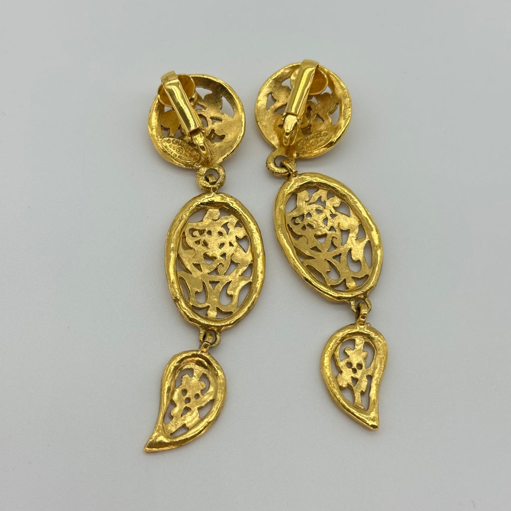 Chanel Dreamcatcher Pendant Ear Clips