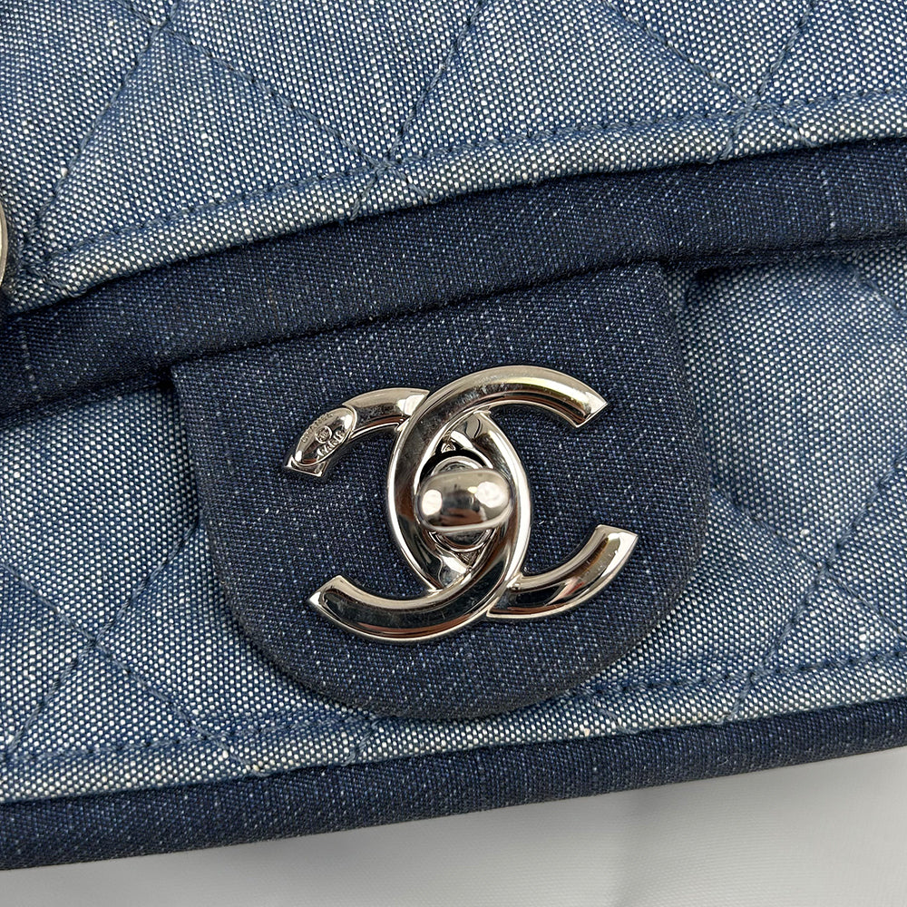Chanel Mini Matlassse Denim Shoulder Bag