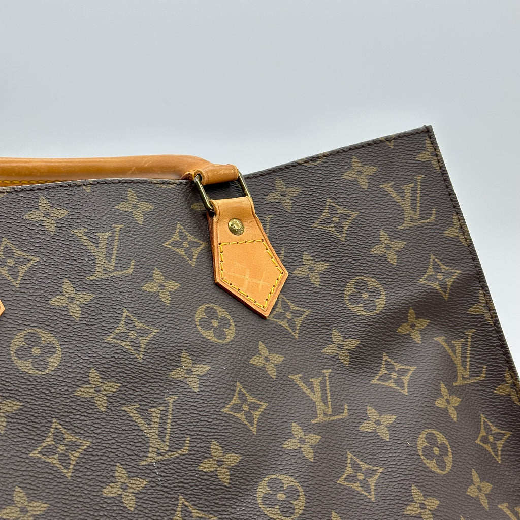 LOUIS VUITTON Monogram Sac Plat Tote HandBag M51140
