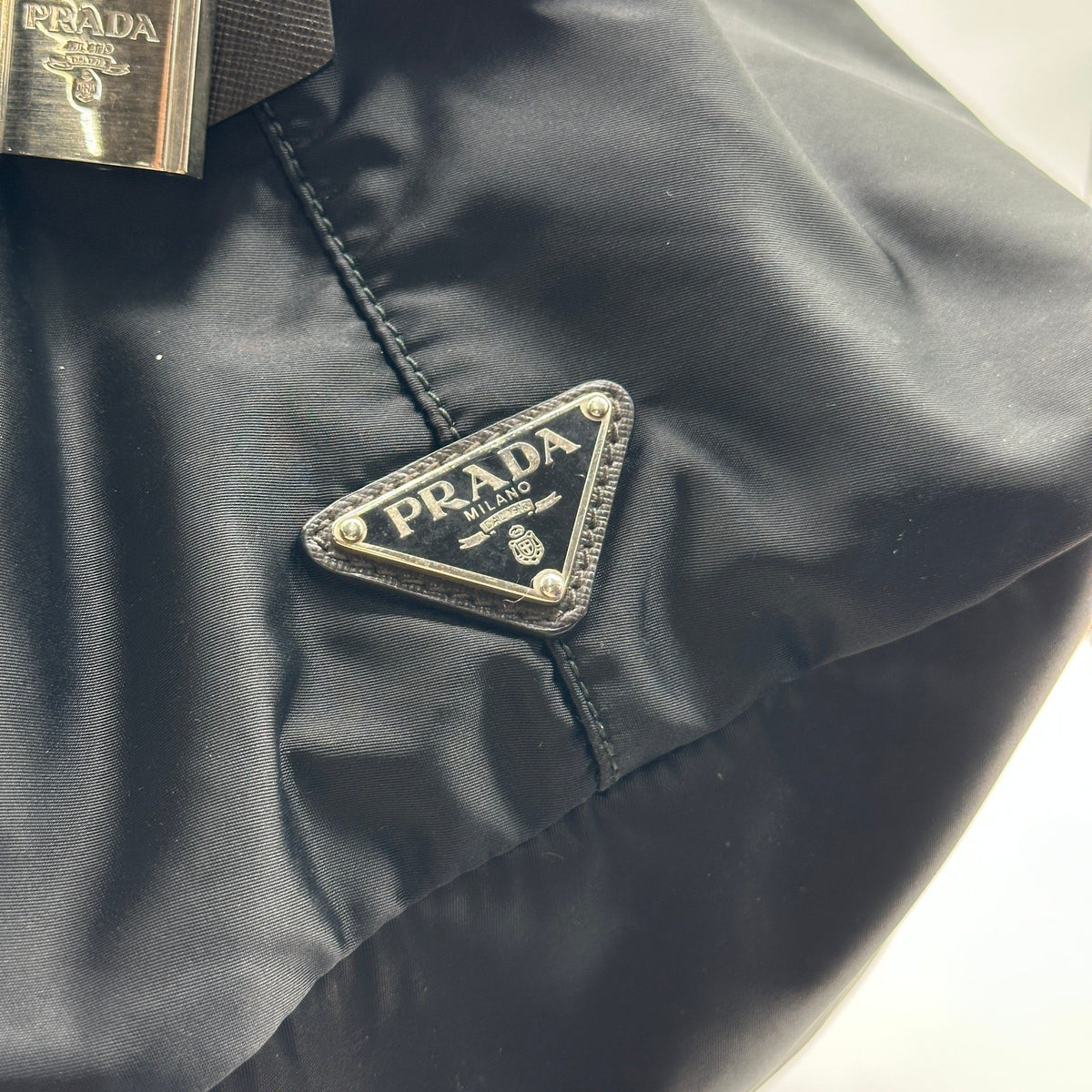 Prada Nylon Boston Black Travel Bag