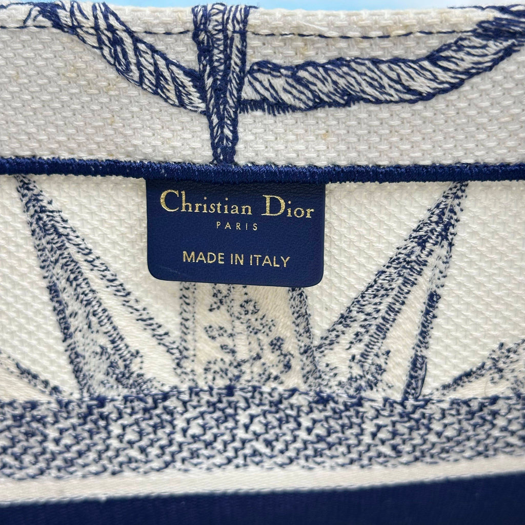 Christian Dior Bicolor Reve d'Infini Embroidery Book Tote Medium Bag