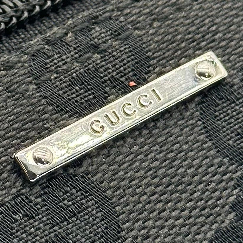 Gucci GG Monogram Black Boat Pochette Handbag