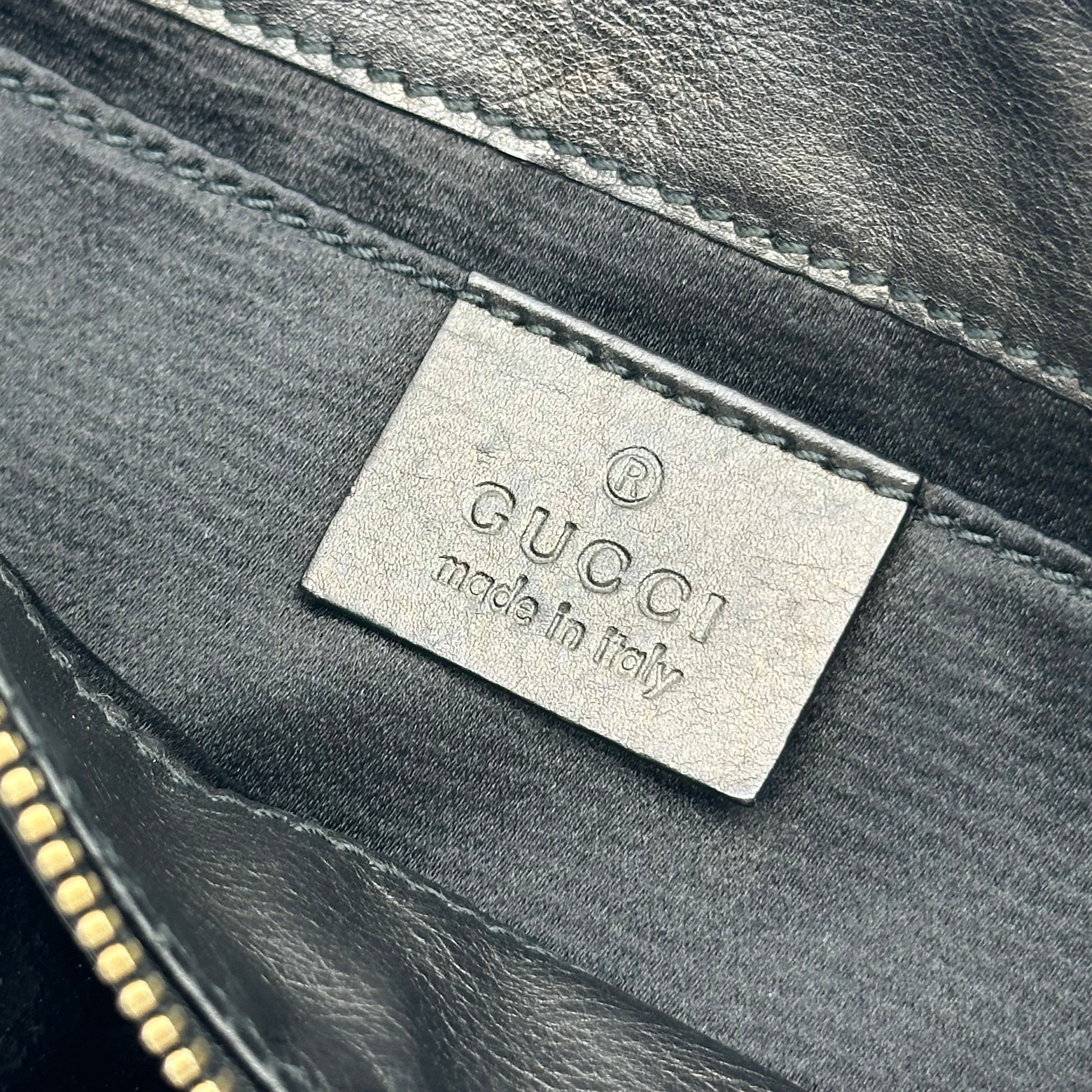 Gucci Black Patent Leather Hysteria Clutch
