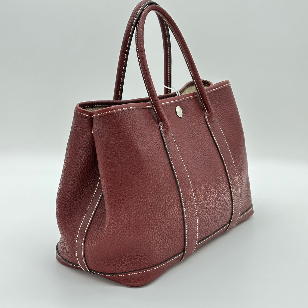 エルメス ガーデンパーティ TPM □K Stamp ハンドバッグ Negonda カーフスキン レッド