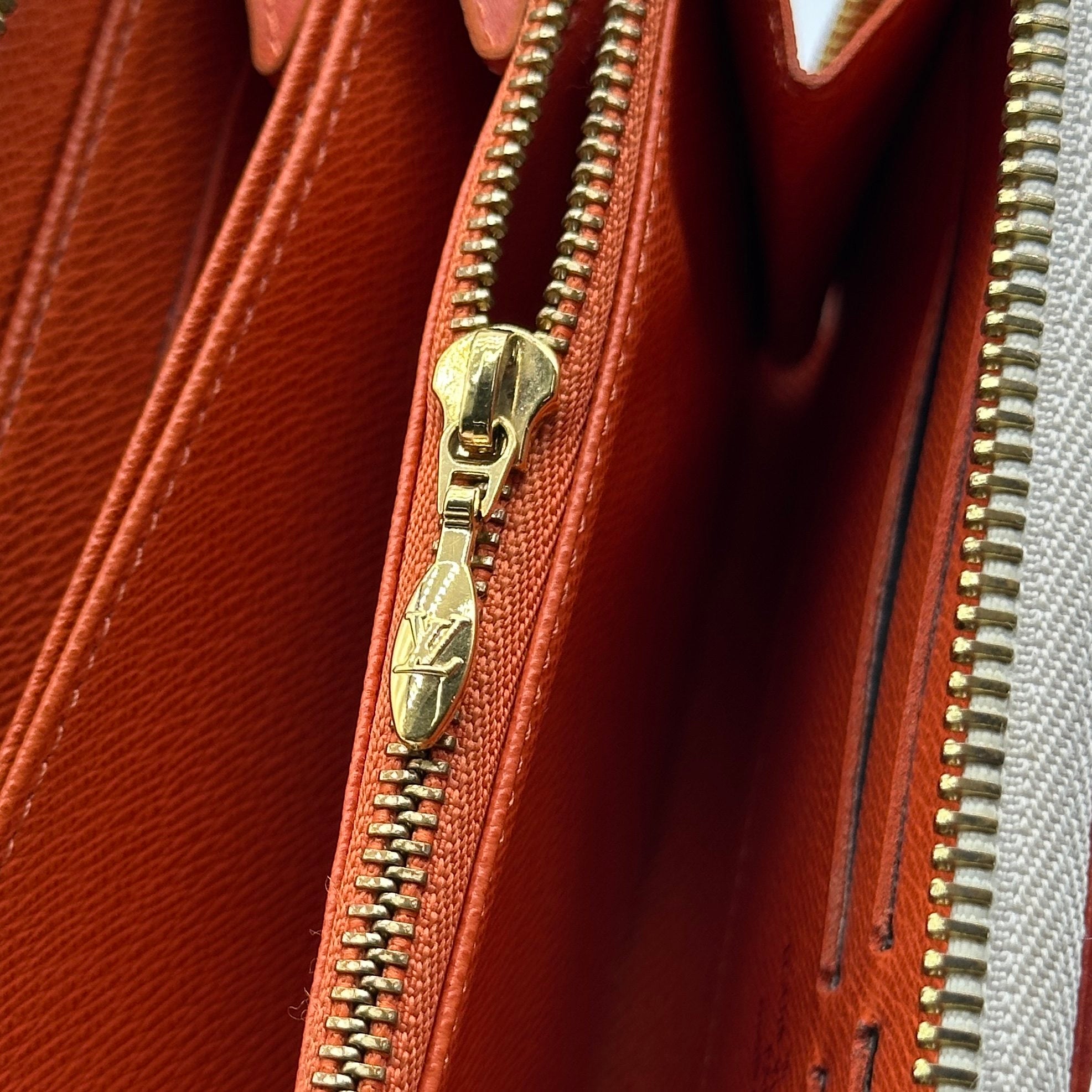 LOUIS VUITTON M60274 monogram mutlicoloer zippy wallet WHITE+ORANGE LV ×TM