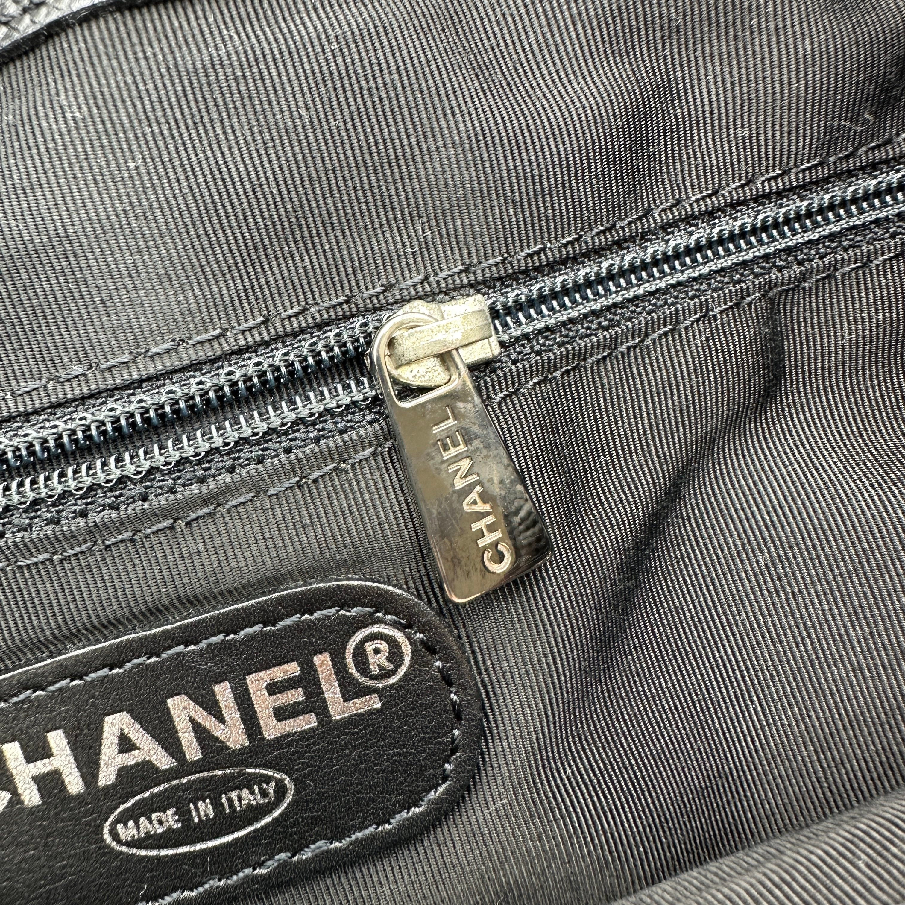 chanel caviar cc backpack black caviar leather