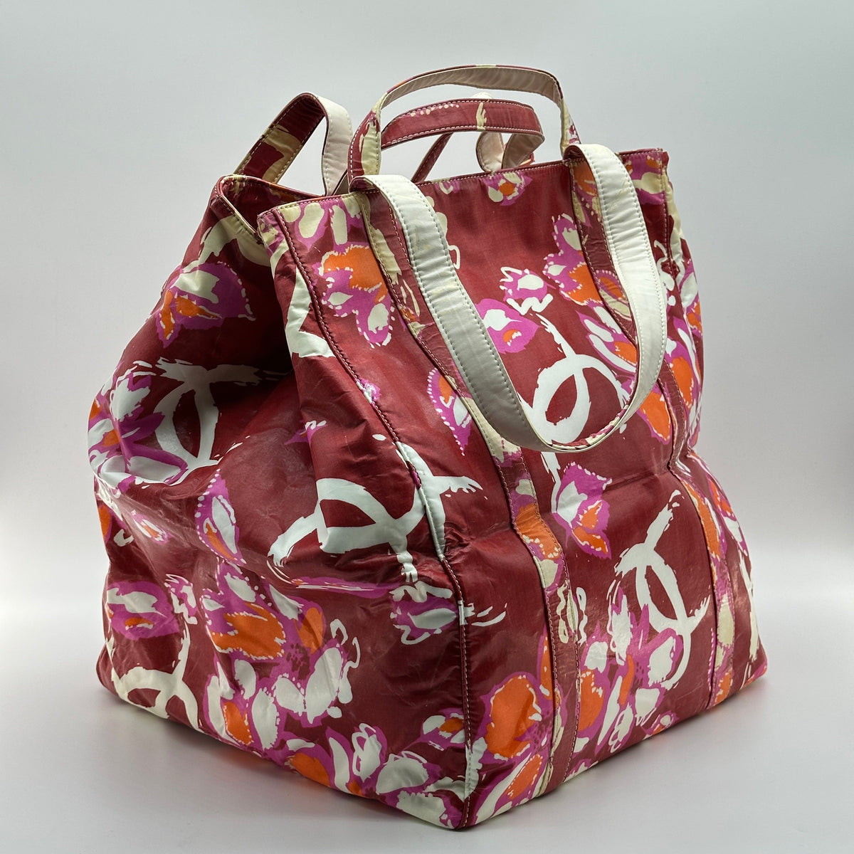 Chanel High Summer CC Print Patent Leather Multicolor Tote Bag