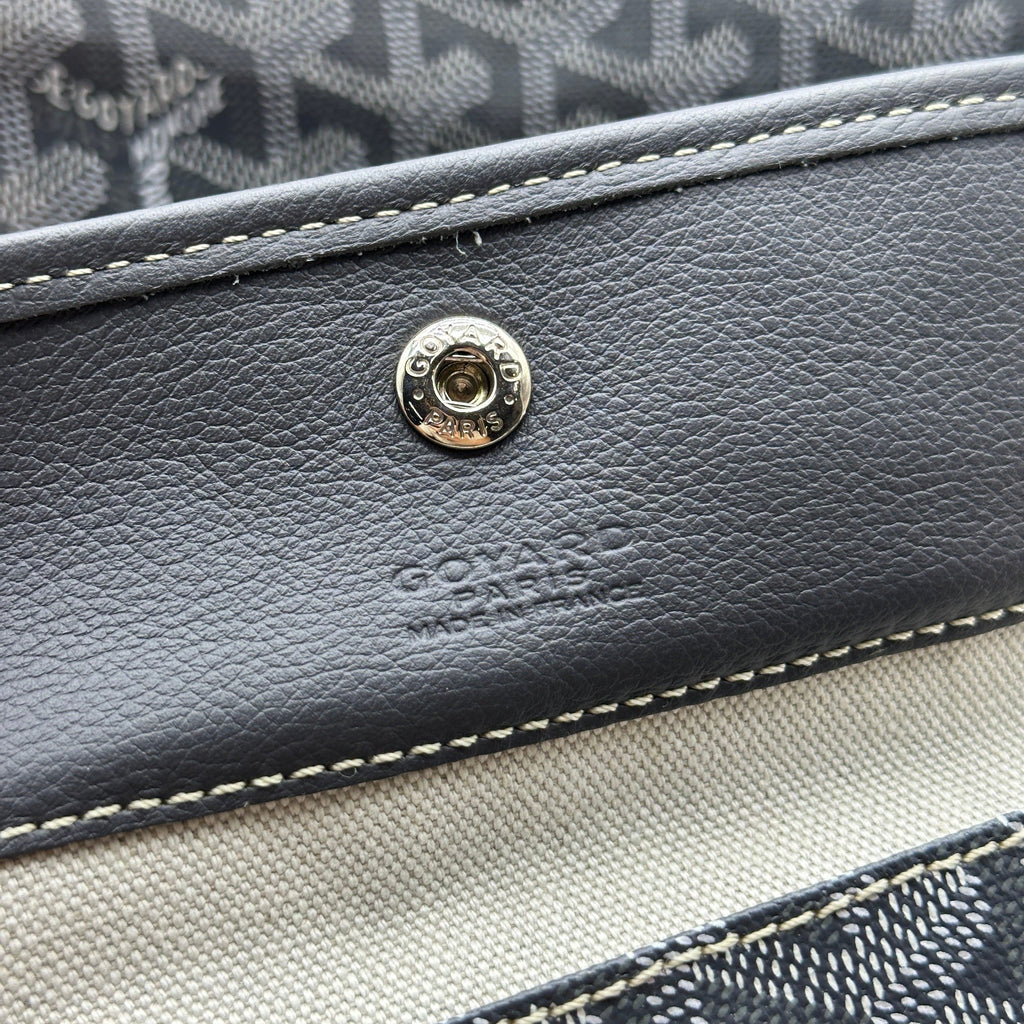 Goyard PVC Leather Saint Louis PM Grey Tote Bag
