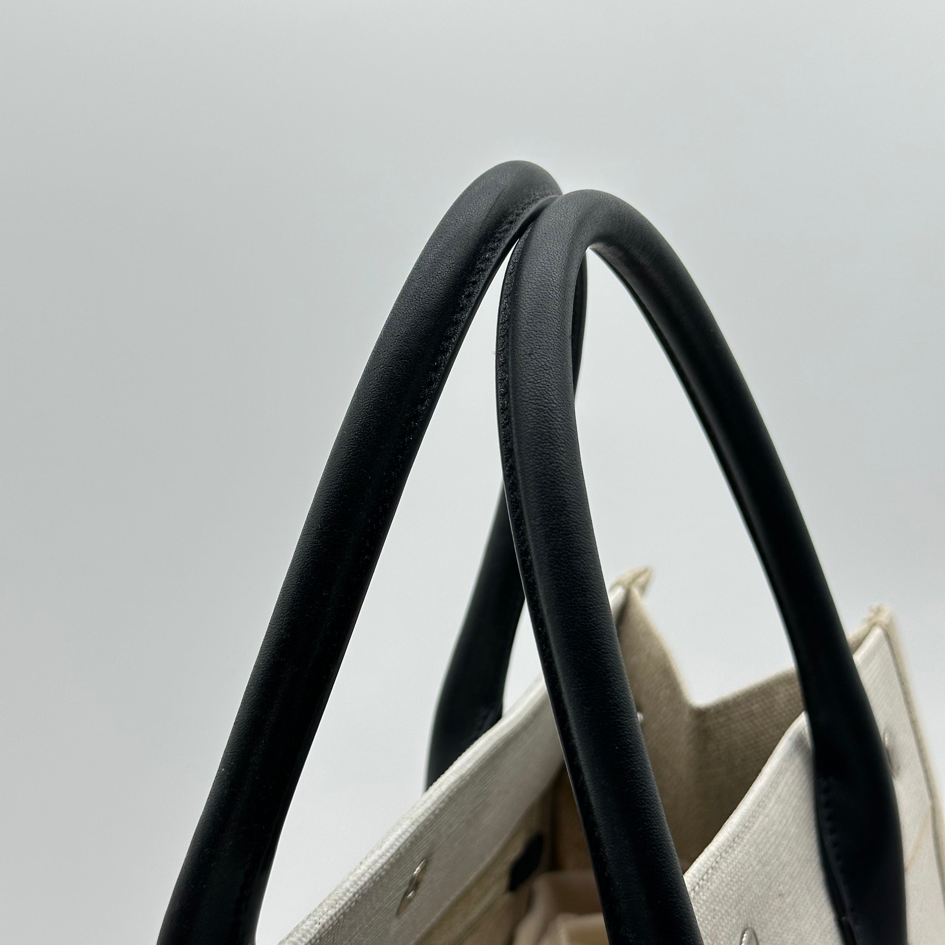 Saint Laurent cream ‘Rive Gauche North/South’ shopper bag