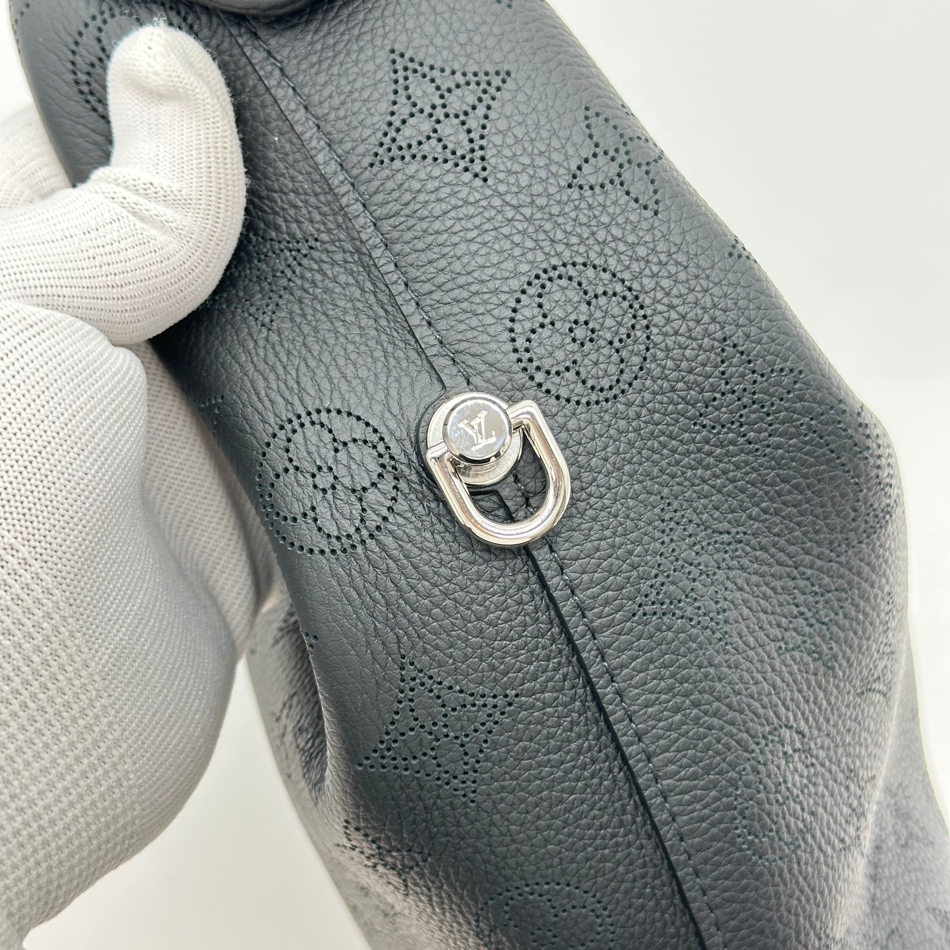 Louis Vuitton Why Knot PM Monogram Mahina Leather Shoulder Bag Black M20703 RFID