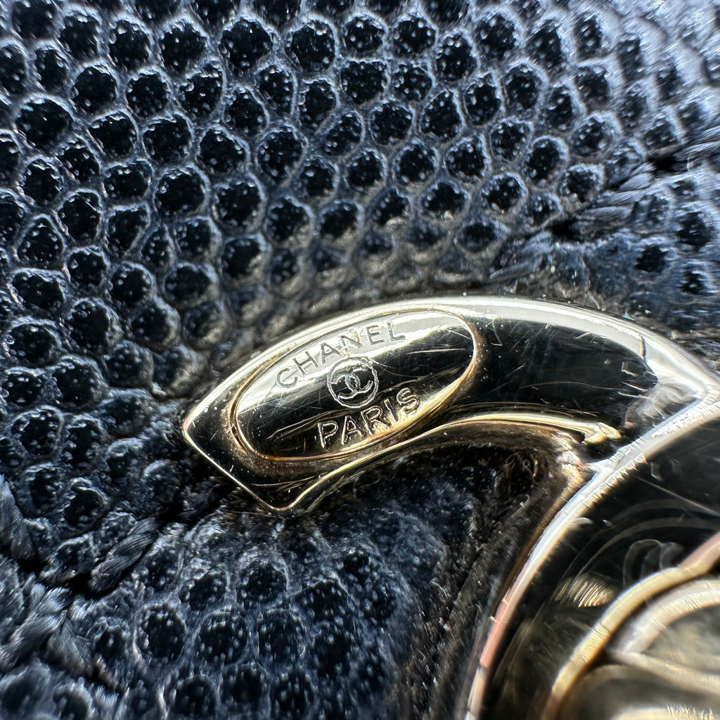 CHANEL Matelassé Coco Handle XXS Caviar Skin Black GD Hardware Handbag