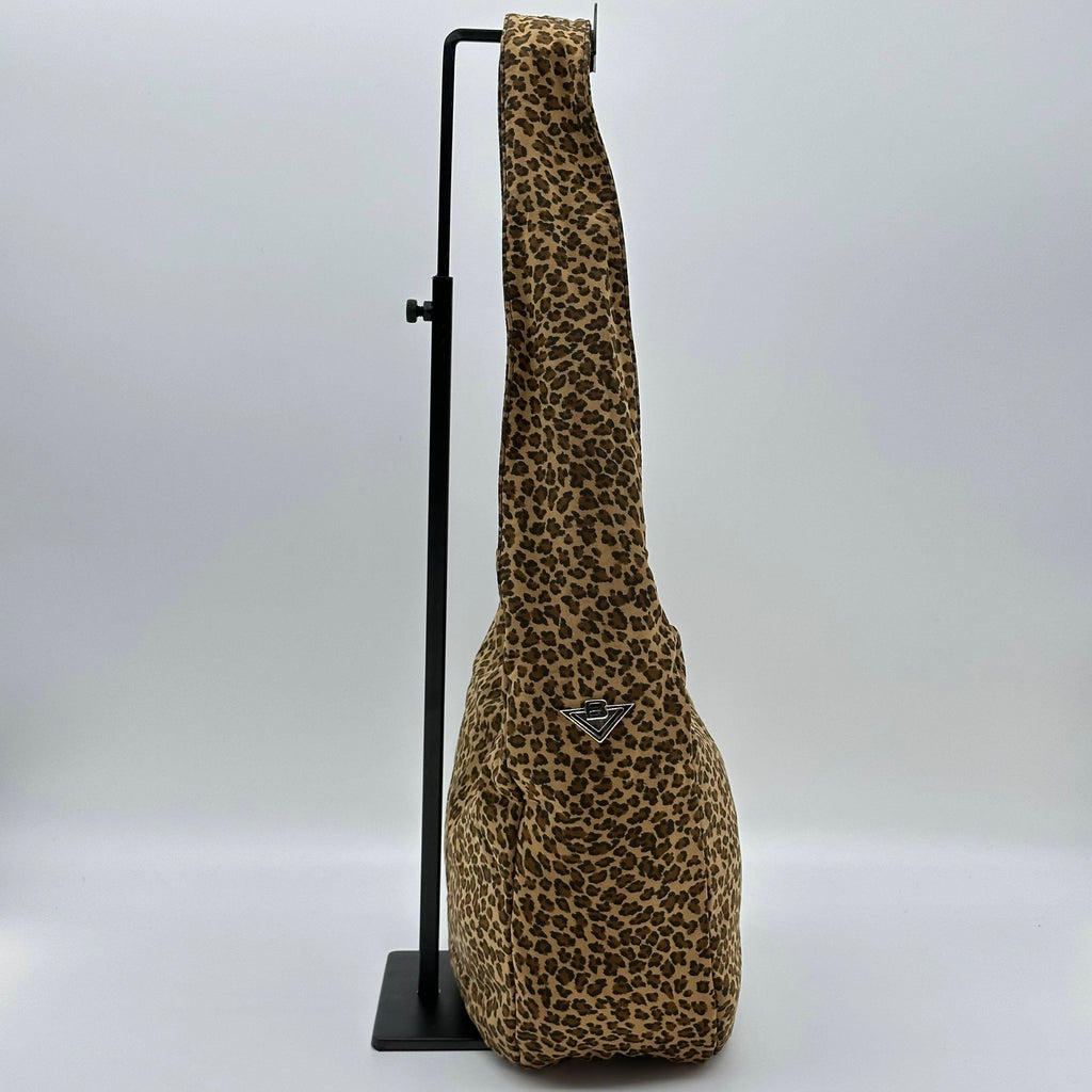 bottega Veneta  nylon leopard print hobo shoulder bag