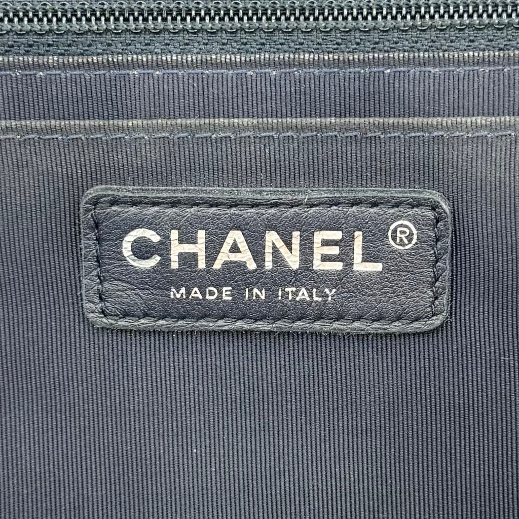 Chanel Matelasse Lambskin Single Flap Double Chain Bag Navy Blue Gunmetal Fittings 21XXXXXX