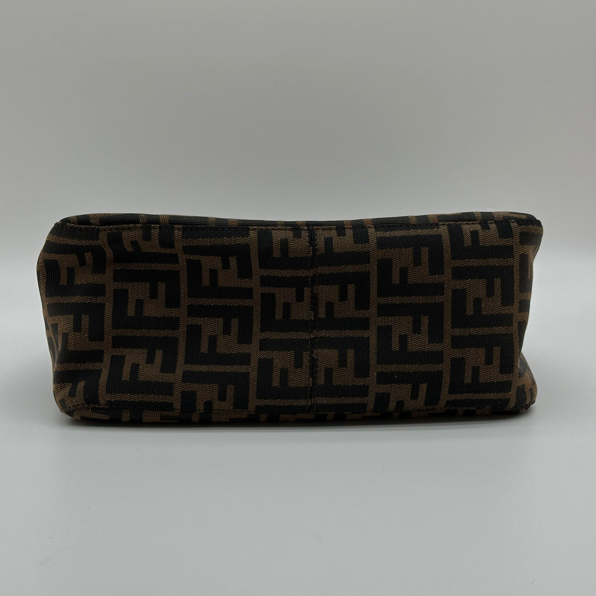 Fendi Zucca Canvas Baguette Medium Brown Shoulder Bag