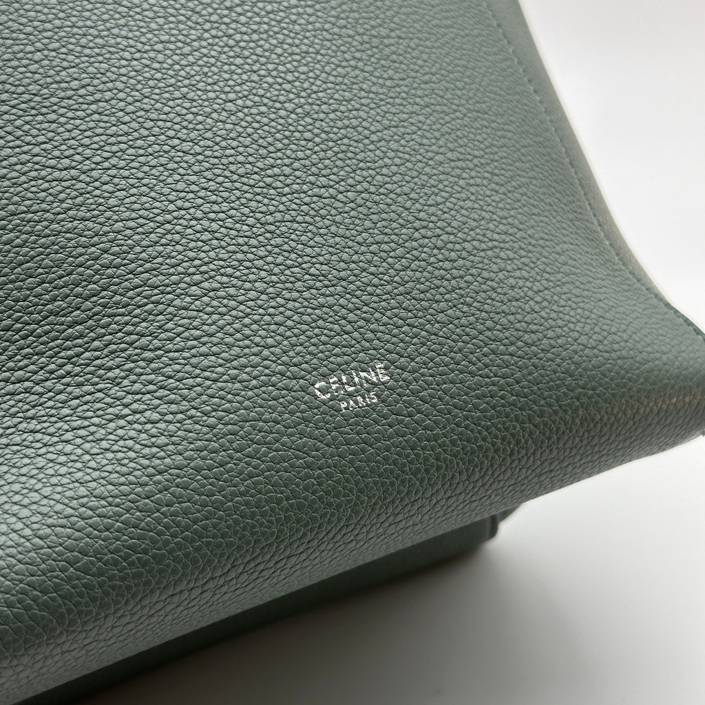 Celine Sangle Leather Green Bucket Shoulder Bag