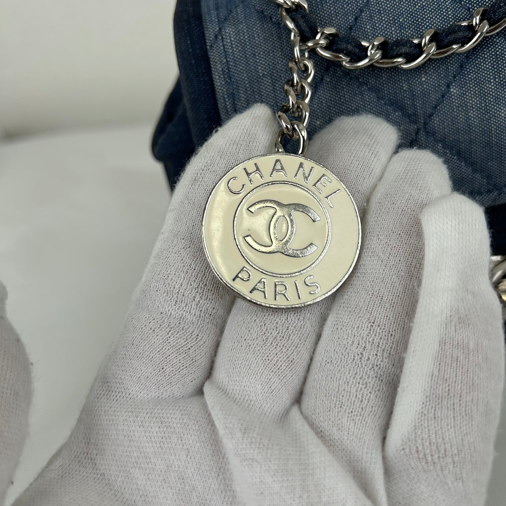 Chanel Mini Matlassse Denim Shoulder Bag