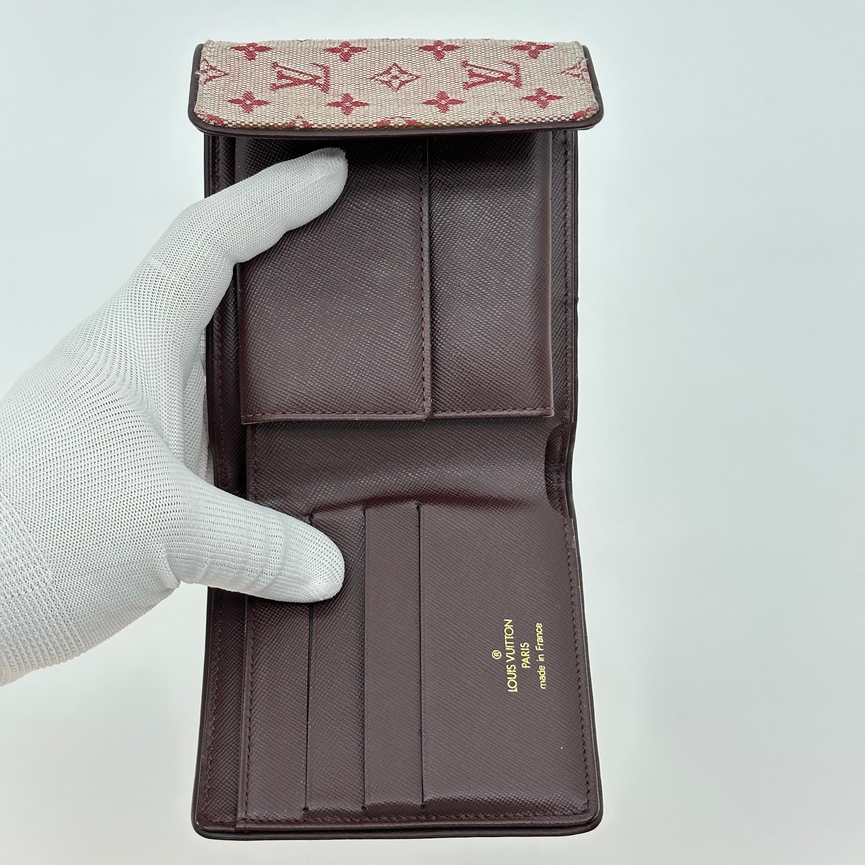 LV Louis Vuitton Monogram Mini Wallet strawberry pink vintage M92241