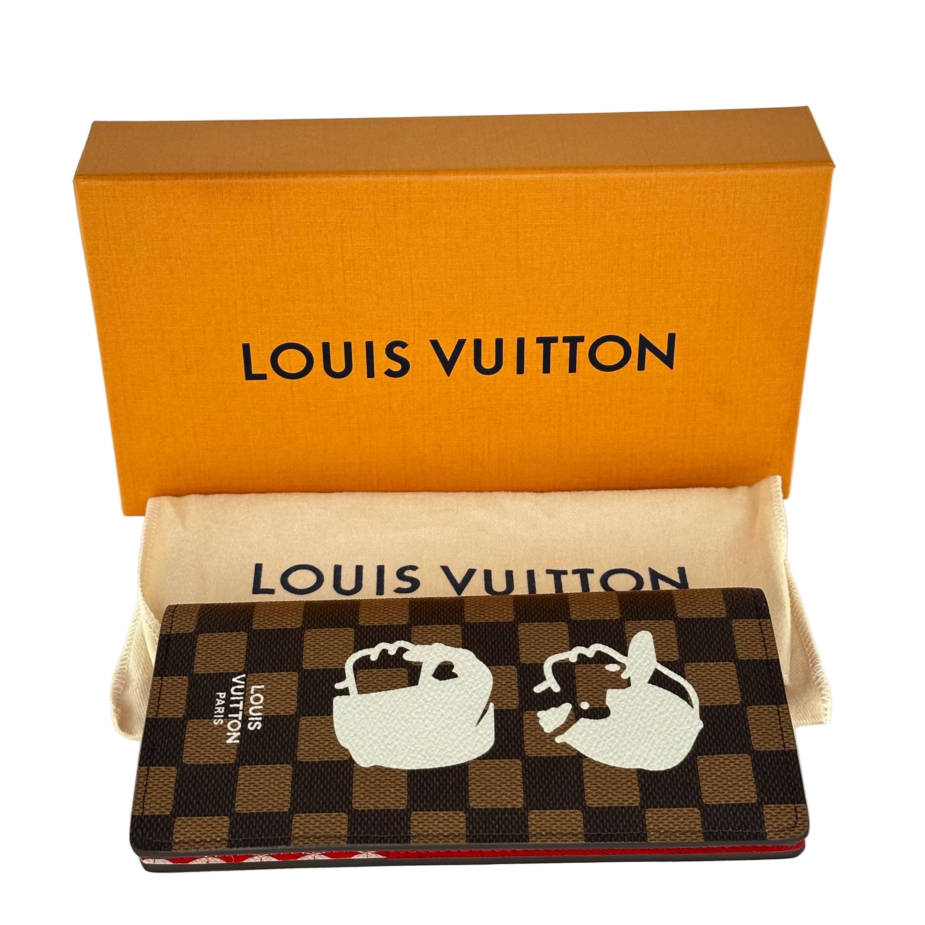 Louis Vuitton Pharrell Williams NIGO Collaboration Brazza Geldbörse Damier Ebene Canvas N40780