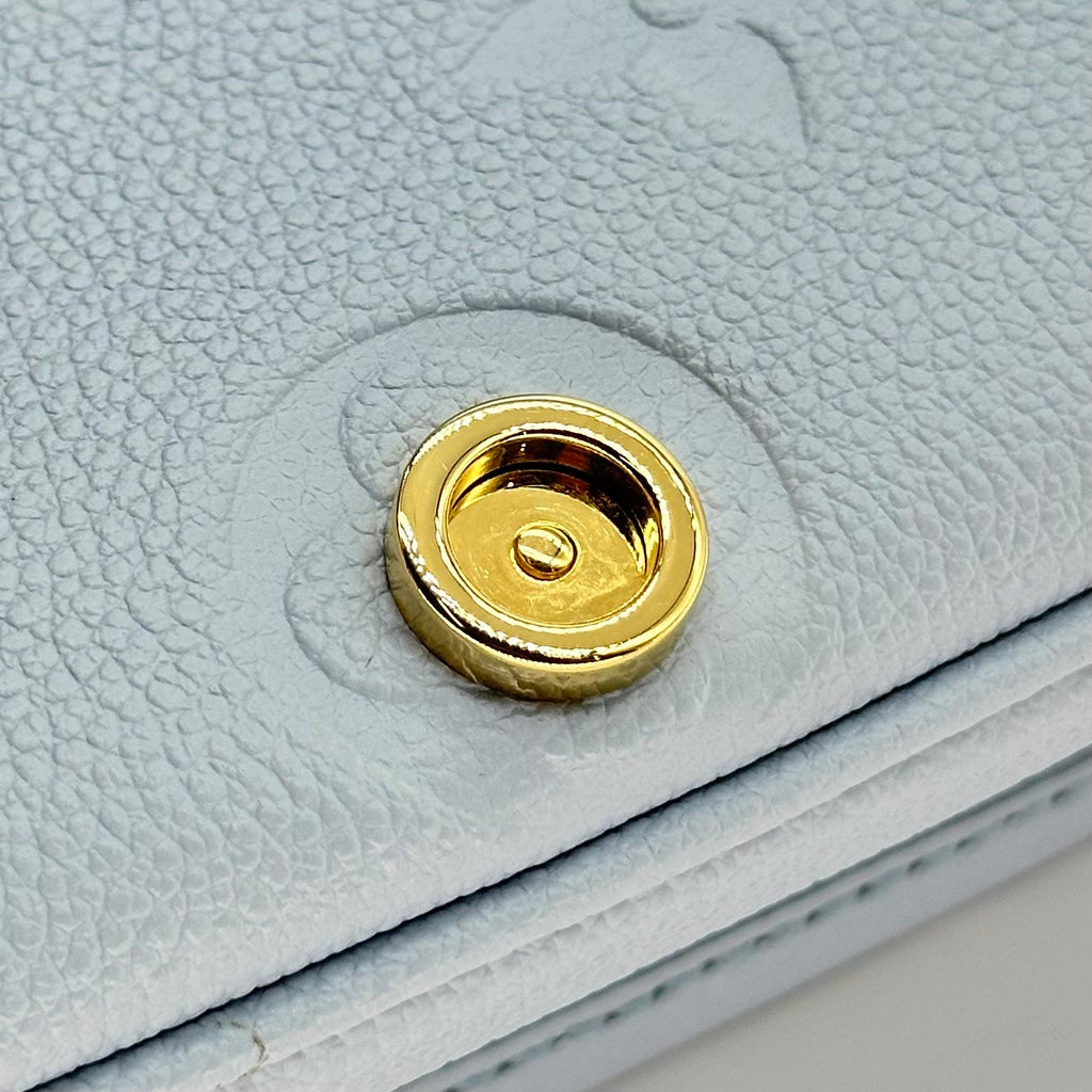 Louis Vuitton Nano Diane Monogram Empreinte Leather Crossbody Bag Blue M83592 RFID