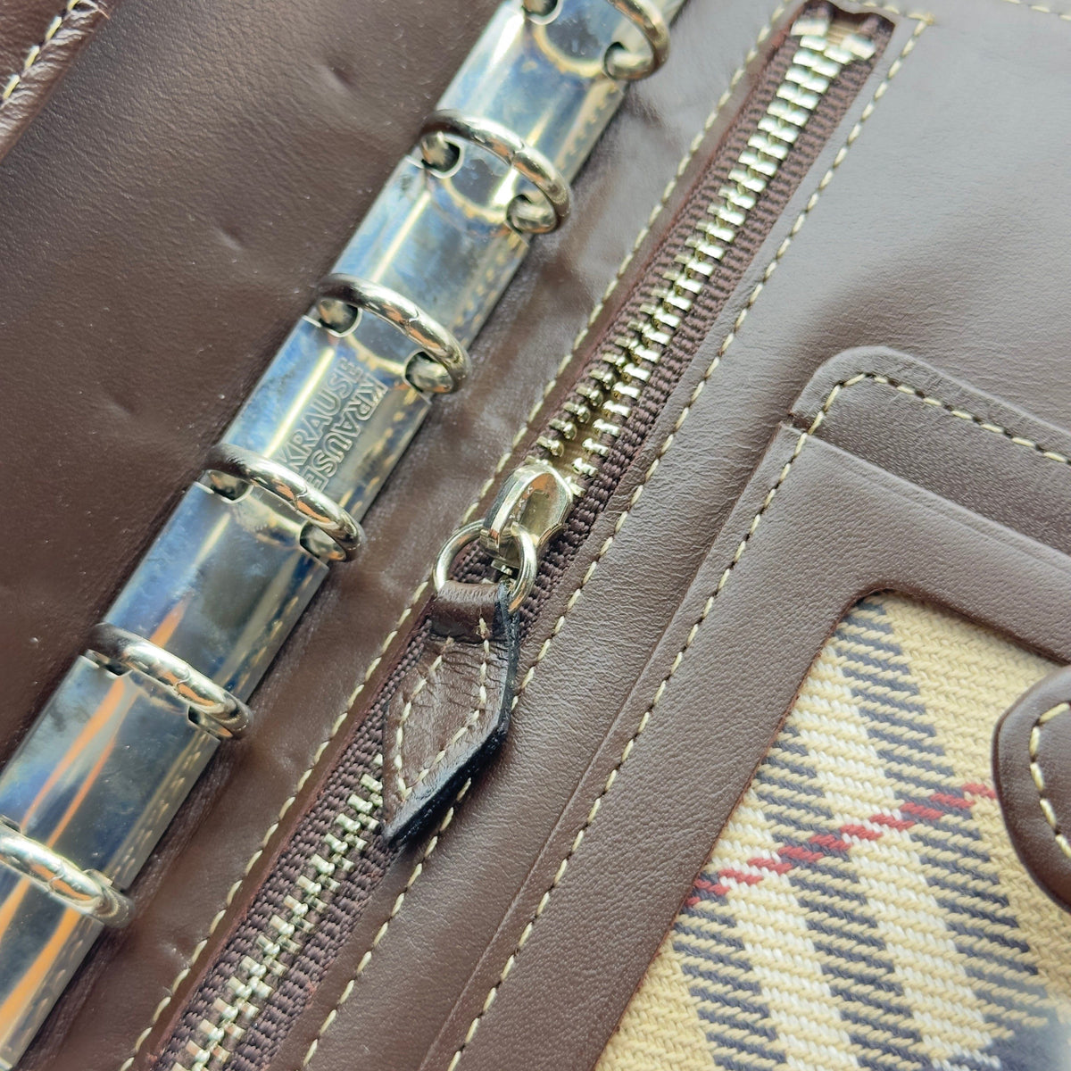 Burberry Nova Check Canvas Brown Agenda Cover Wallet