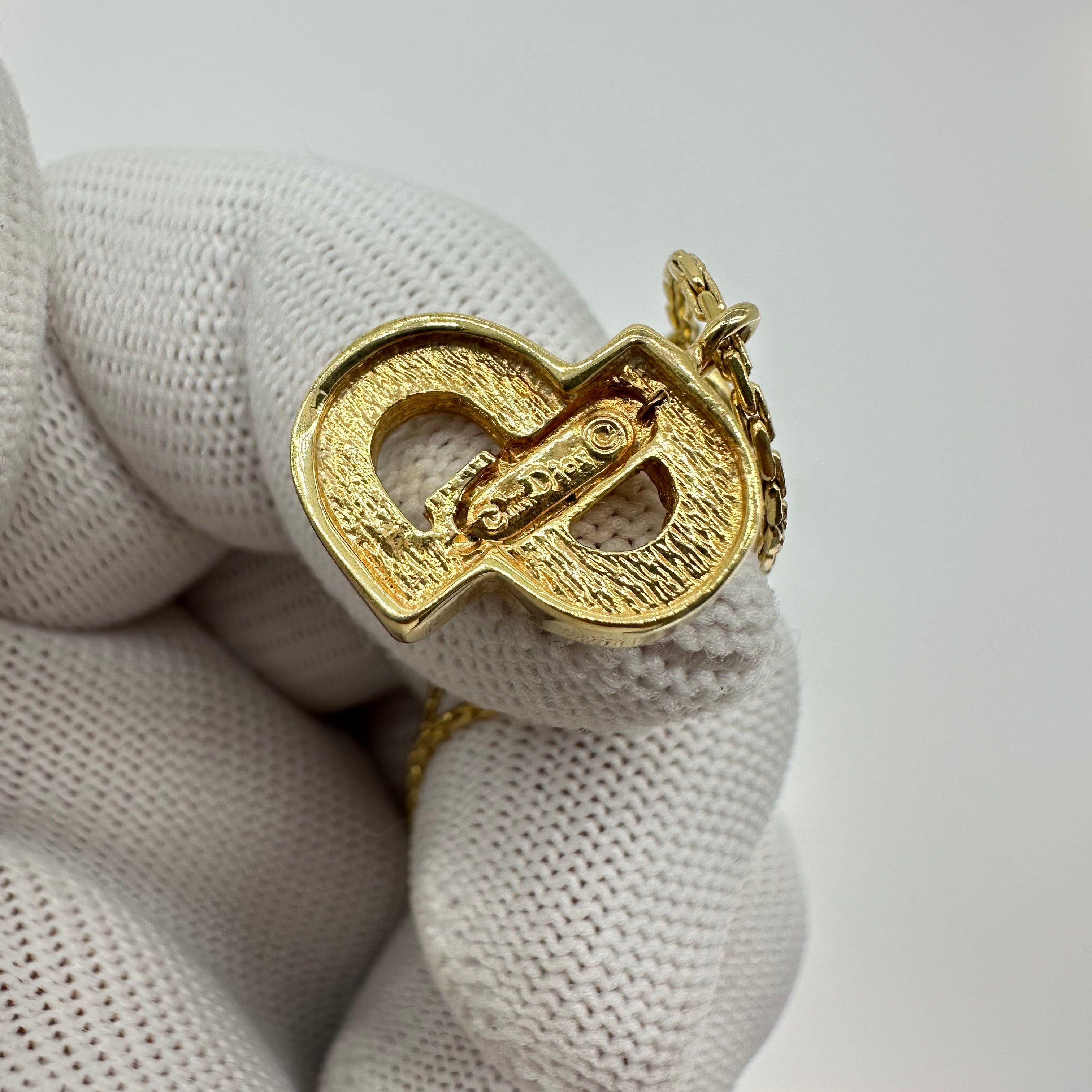 Christian Dior CD Logo Necklace