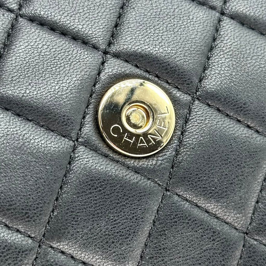 シャネル Westminster Matelasse ラムスキン Faux Pearl チェーン ショルダーバッグ ブラック ゴールド シリーズ