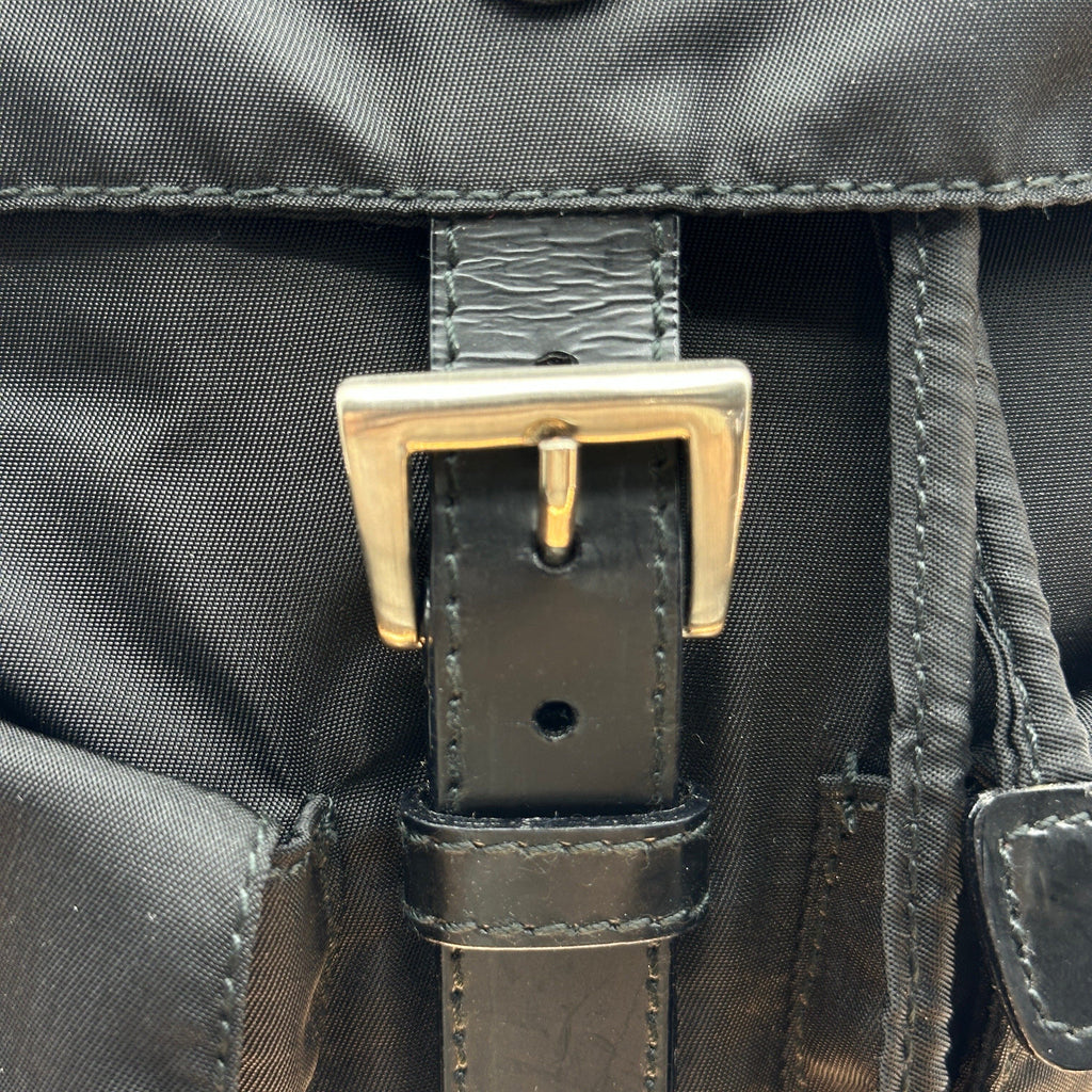 Prada Tessuto Nylon Vela Medium Black Backpack