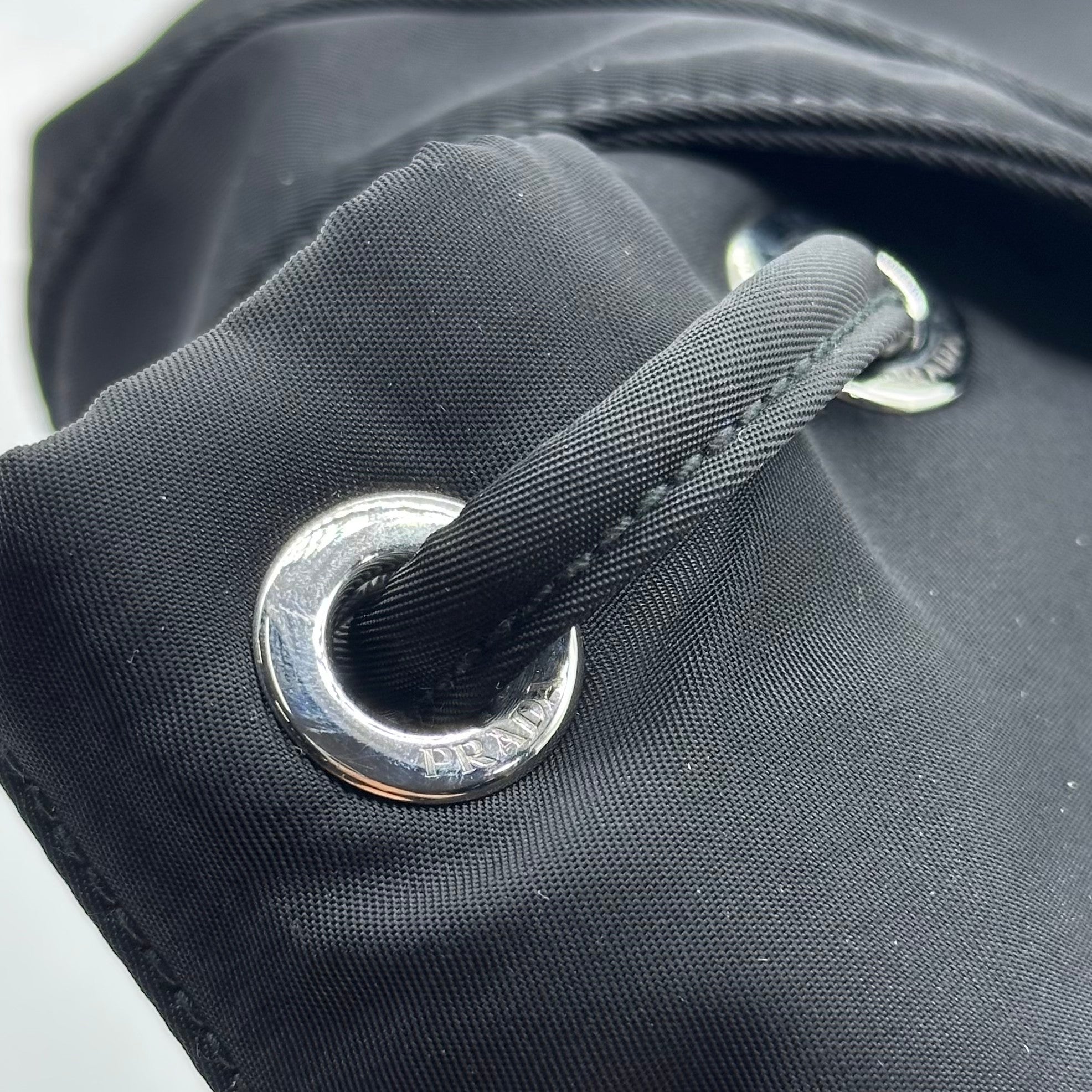 Prada Nylon Rucksack Backpack Bag Black