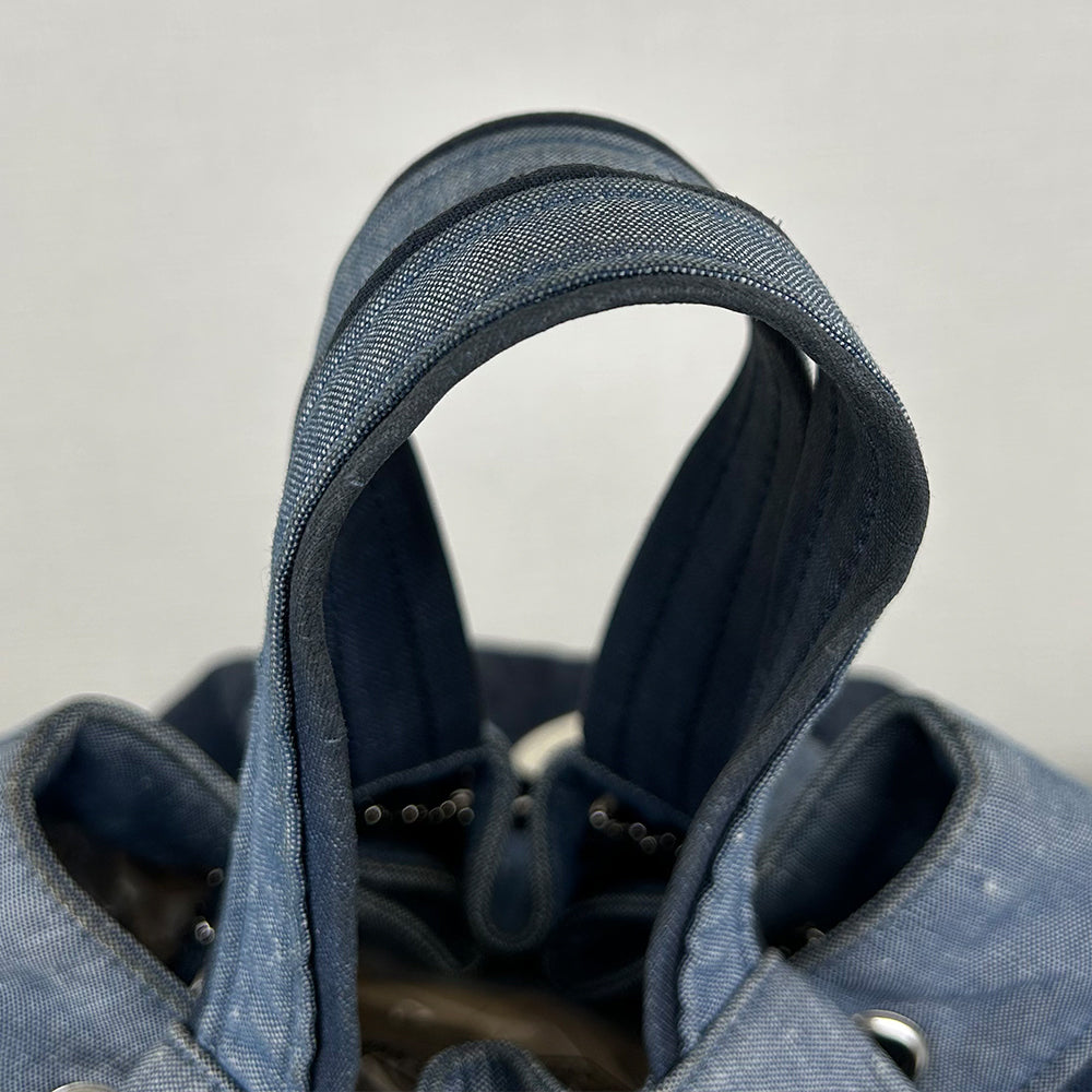 Chanel Blue Quilted Denim Medallion Backpack 2-Way 19 Series