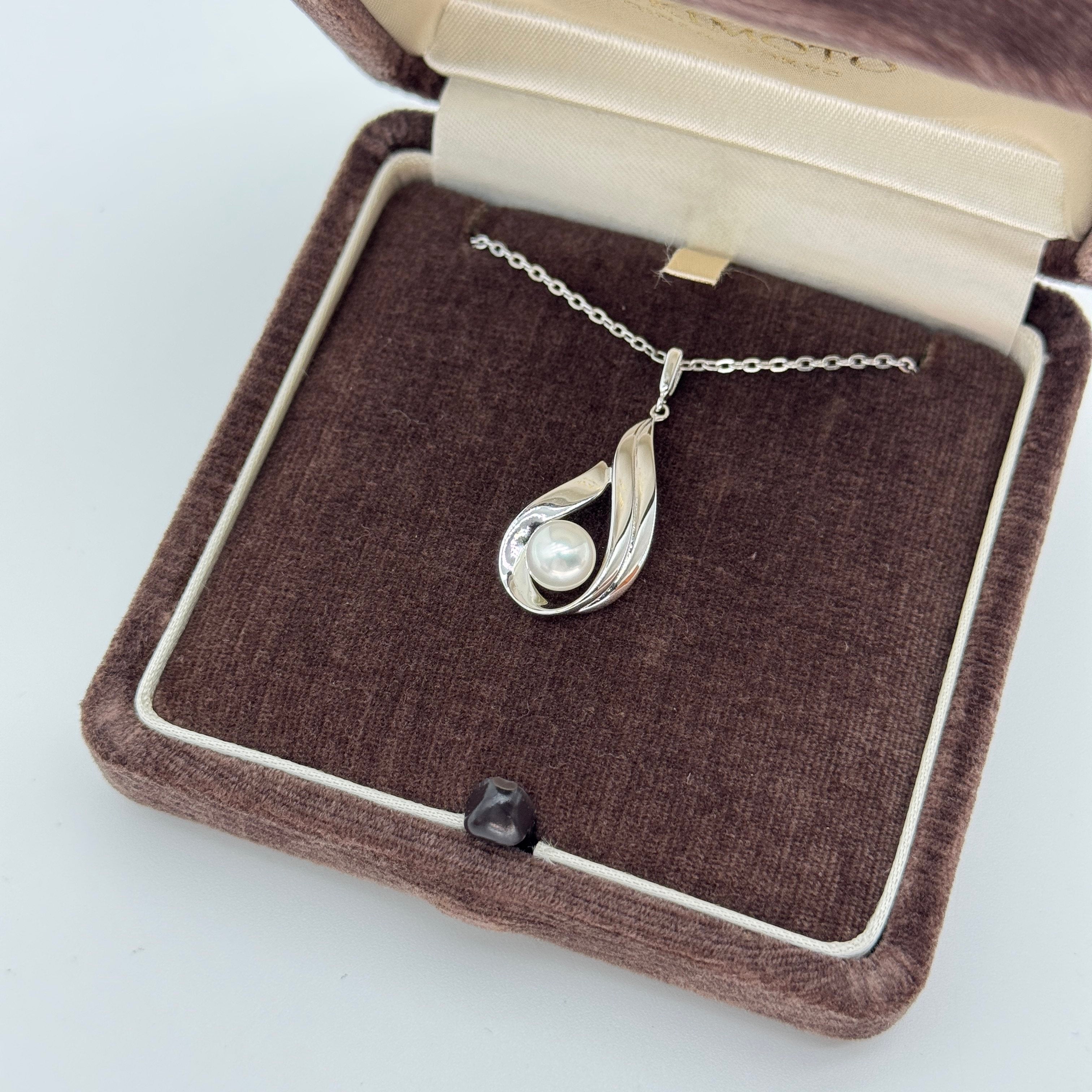 mikimoto Akoya Pearl Necklace  Silver sv925