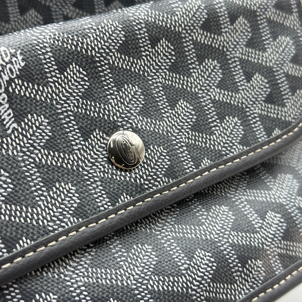 Goyard PVC Leather Saint Louis PM Grey Tote Bag