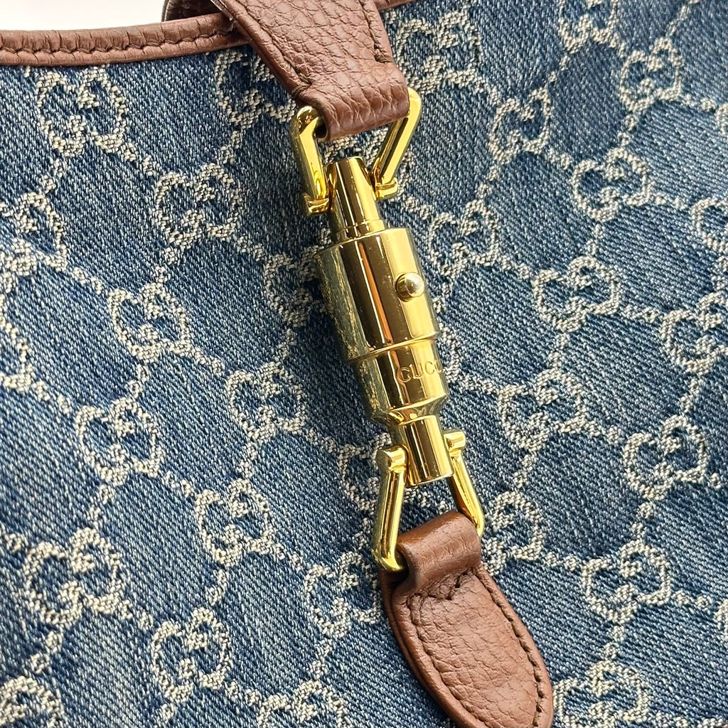 Gucci Burgundy GG Supreme Jackie 1961 Small Shoulder Bag