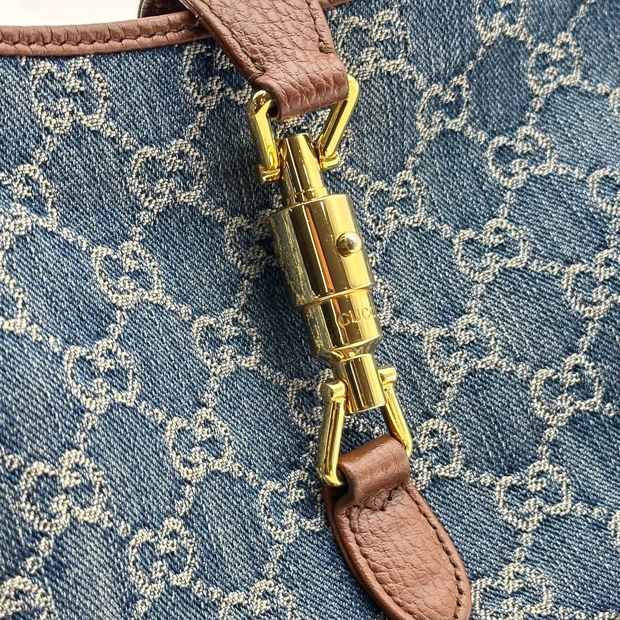 Gucci Burgundy GG Supreme Jackie 1961 Small Shoulder Bag