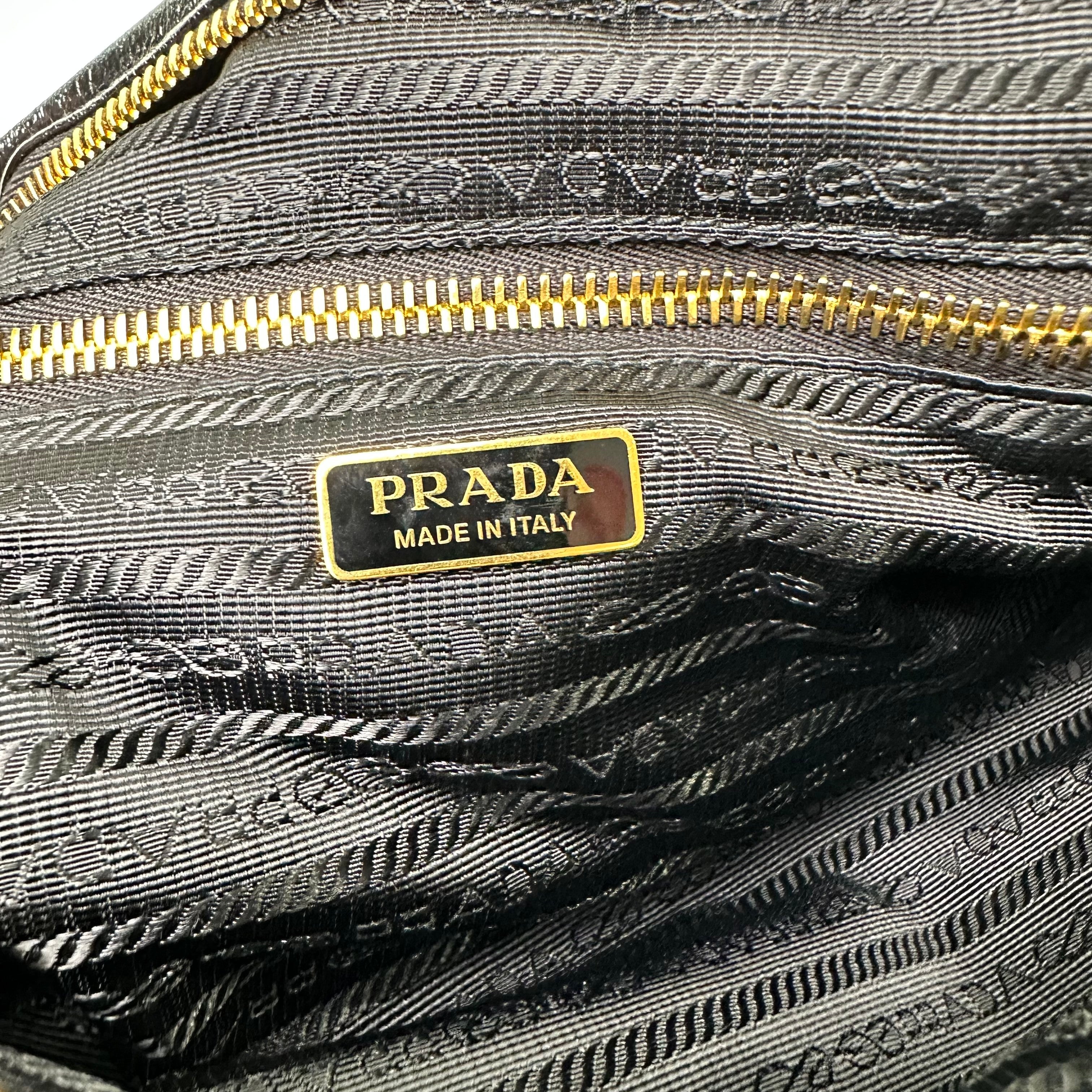 Prada Bonnie Calfskin Leather Handbag Shoulder Bag Crossbody Medium