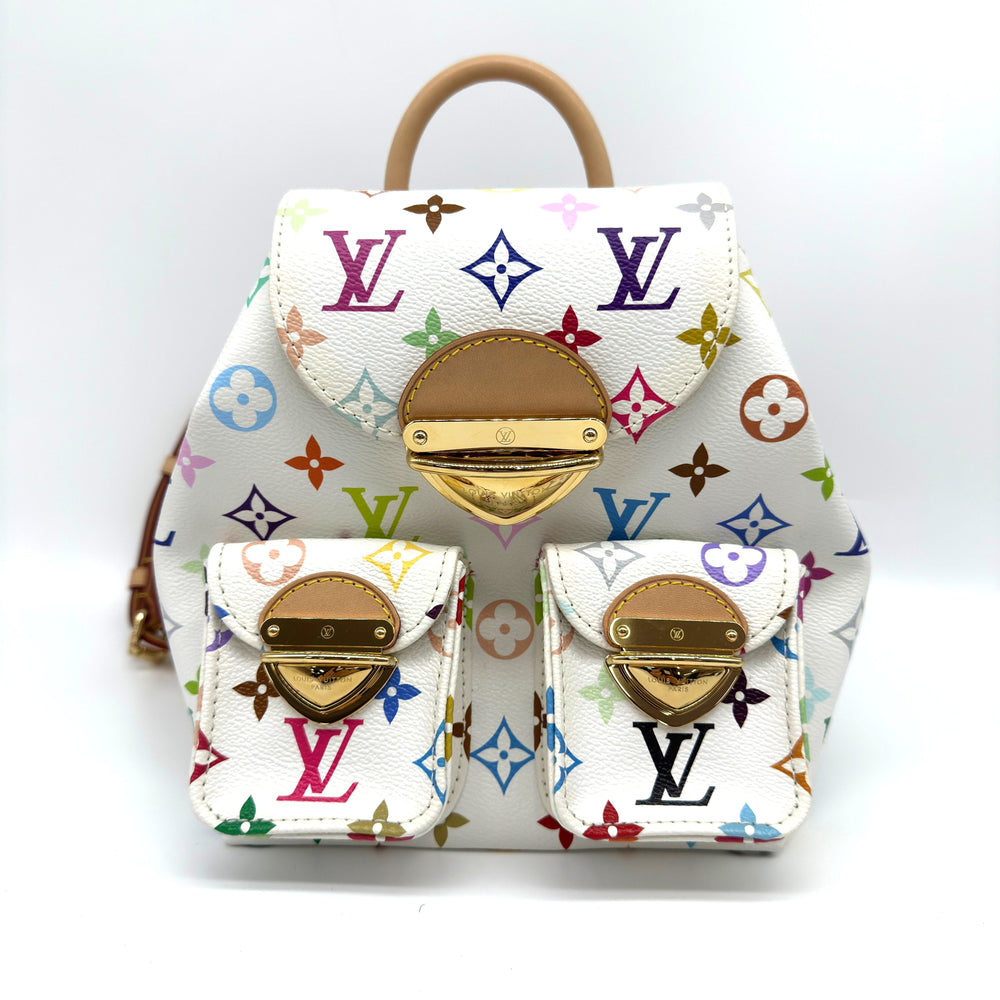 Louis Vuitton x Murakami Monogram Multicolor White Venice Backpack