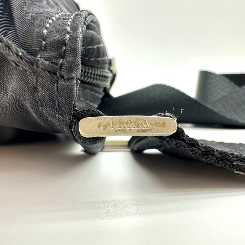Prada Nylon Black Flat Crossbody Shoulder Bag