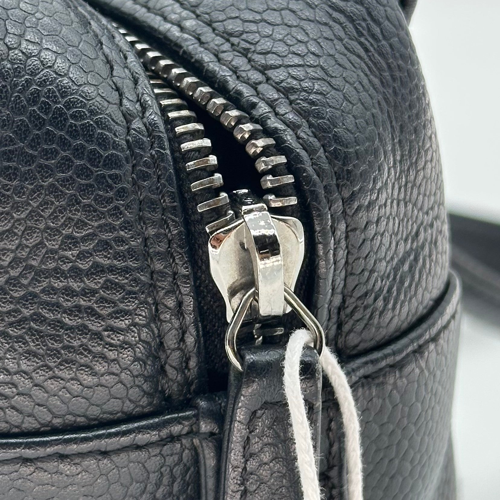 Chanel Caviar Skin Choco Bar Mini Boston Bag Black Vintage 9 Series
